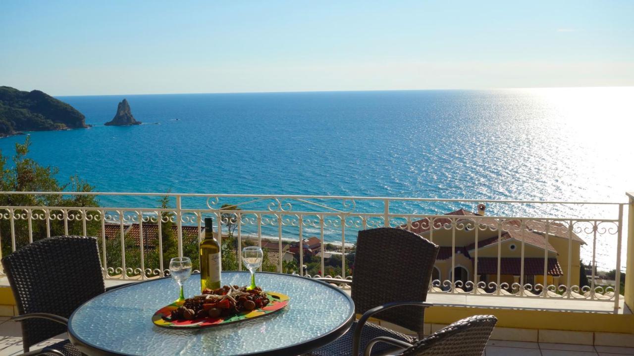 Natalia Apartment B With Panoramic Sea Views Of Agios Gordios Bay المظهر الخارجي الصورة